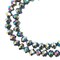 Crystal Lane DIY 2-Strand 7in Opaque Iris Finish Glass Rondelle Donut Bead Strands